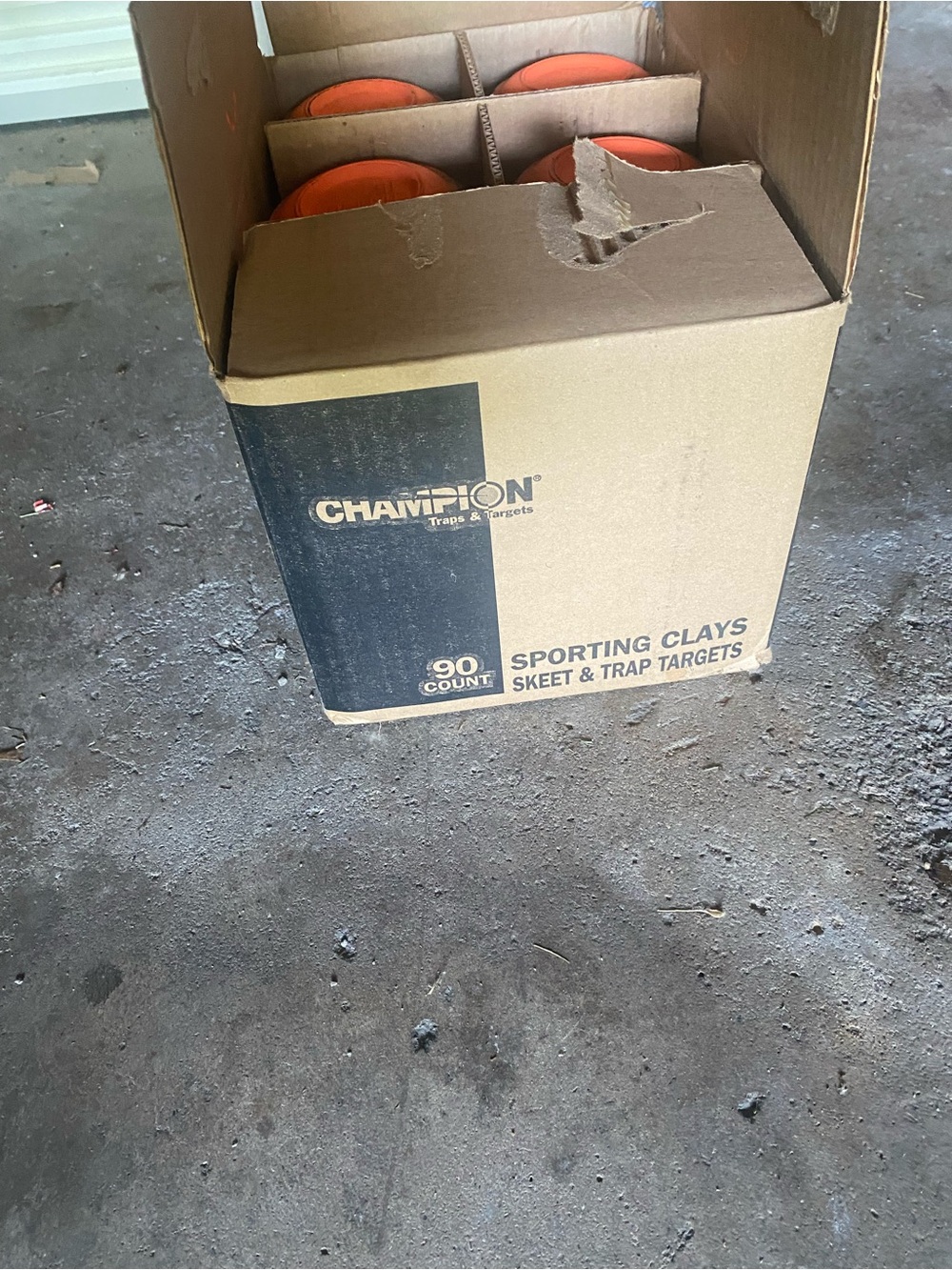 Champion Orange Sporting Clay Targets - 90 Count Box